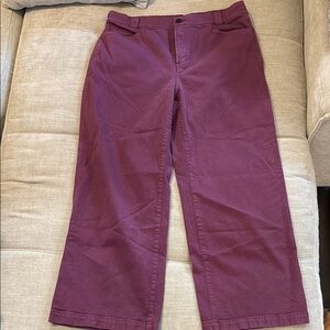 Madewell Emmett wide leg purple pants in size 31 P
